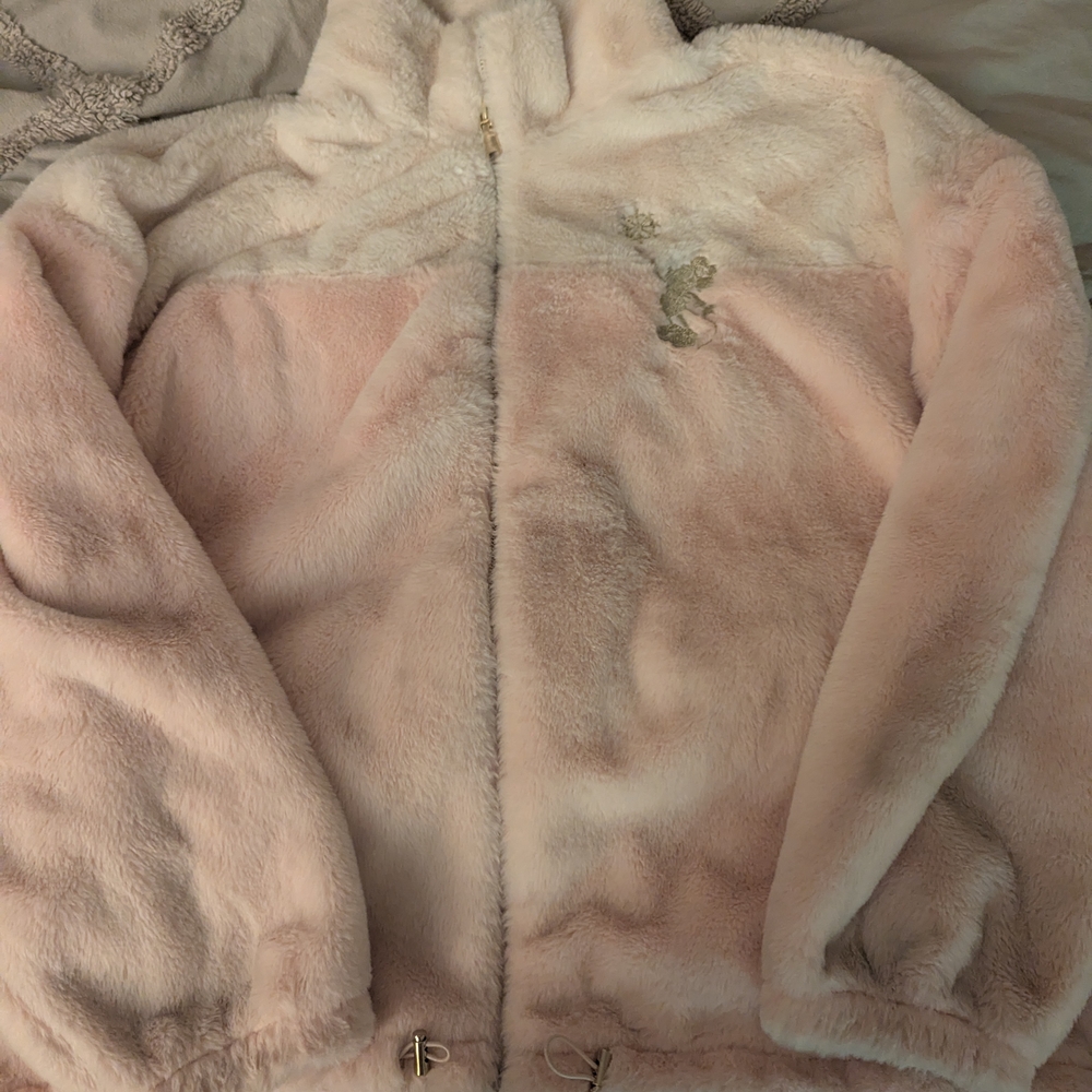 Disney Light Pink Fleece Puffer Coat